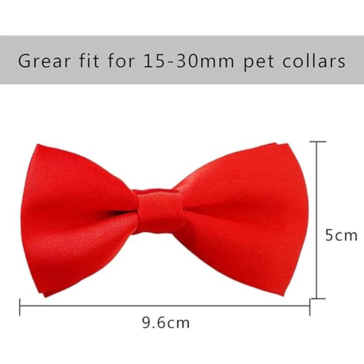 JpGdn 2pcs 3.8x2 Negro Rojo Pequeño Collar de Perros Arcos