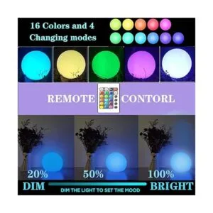 Borelor Luz de bola LED recargable de 6 pulgadas y_3