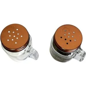 Juego de salero y pimentero vidrio transparente diseño