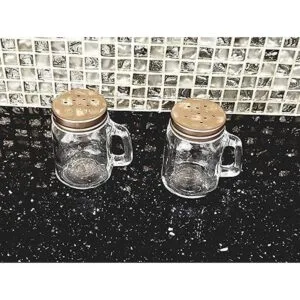 Juego de salero y pimentero vidrio transparente diseño