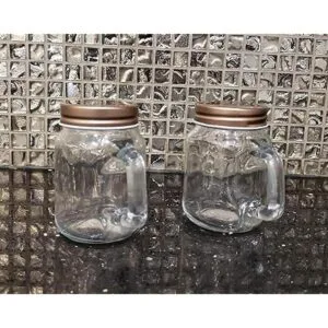 Juego de salero y pimentero vidrio transparente diseño