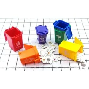 Nuanmu Cubo de basura de juguete para niños 2 estilos de_6