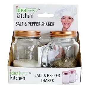 Juego de salero y pimentero vidrio transparente diseño