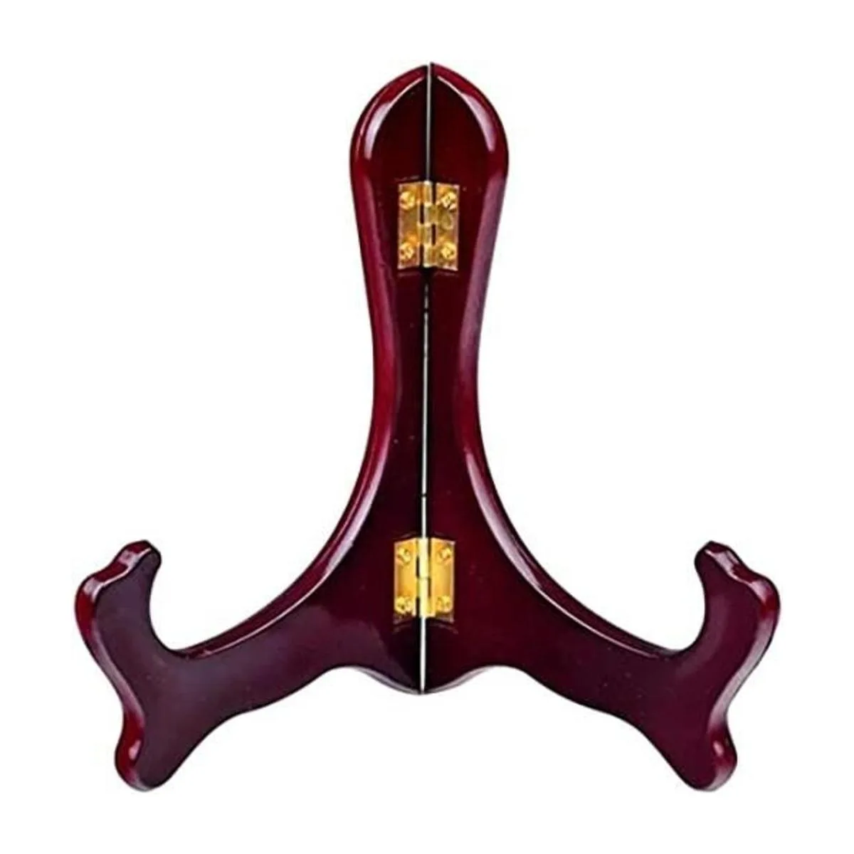 Onwon Soporte de exhibición plegable con acabado de caoba_1