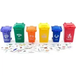 Nuanmu Cubo de basura de juguete para niños 2 estilos de_2