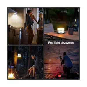 Linterna de camping recargable 5 modos de luz batería de