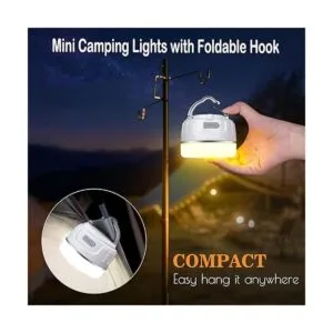 Linterna de camping recargable 5 modos de luz batería de