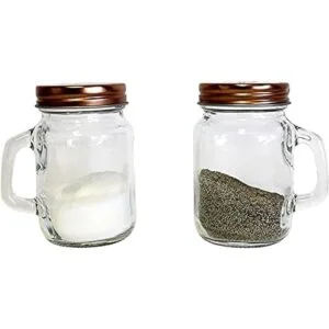 Juego de salero y pimentero vidrio transparente diseño