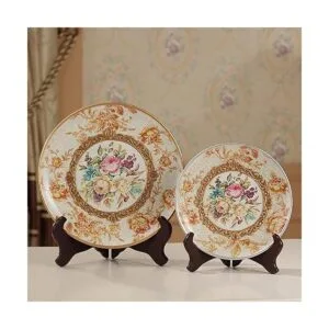 Onwon Soporte de exhibición plegable con acabado de caoba_2