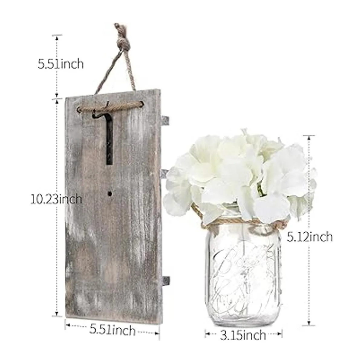 Luces de pared Mason Jar con control remoto decoración_5