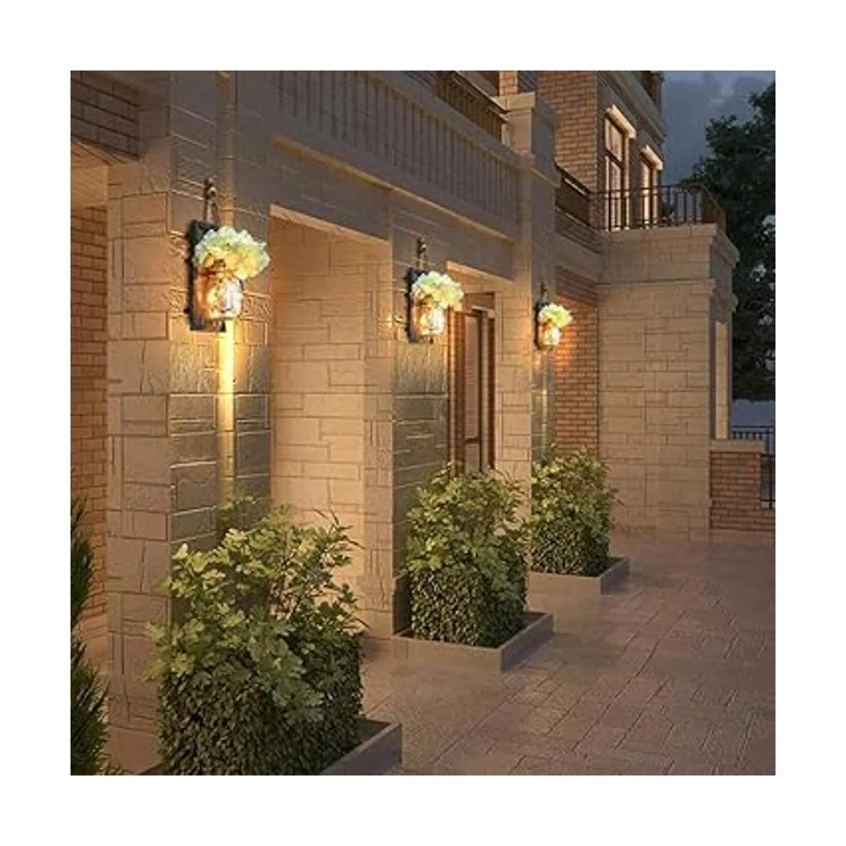 Luces de pared Mason Jar con control remoto decoración_3