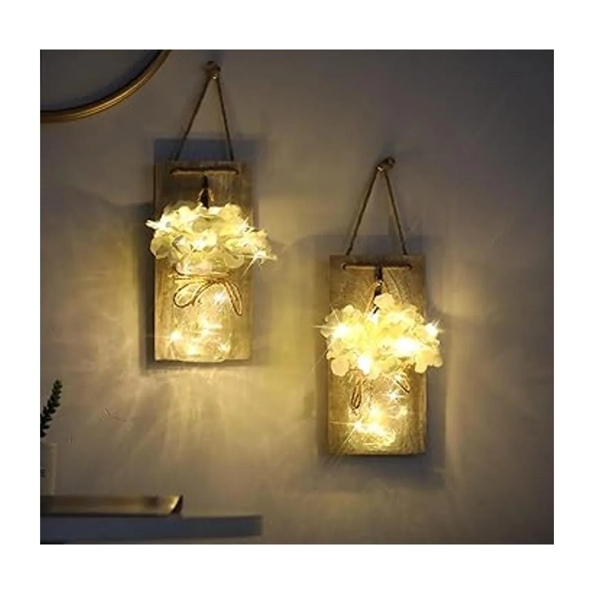 Luces de pared Mason Jar con control remoto decoración_4