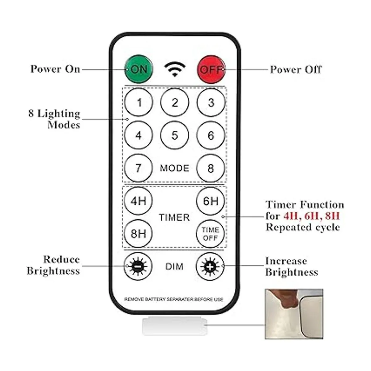 Luces de pared Mason Jar con control remoto decoración_6