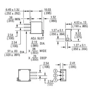 CenryKay 100 a 500 K ohm 3296W Potenciómetros de_4