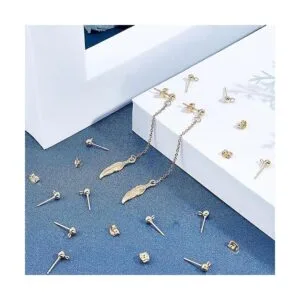 PH PandaHall Juego de 50 pares de aretes de acero_4