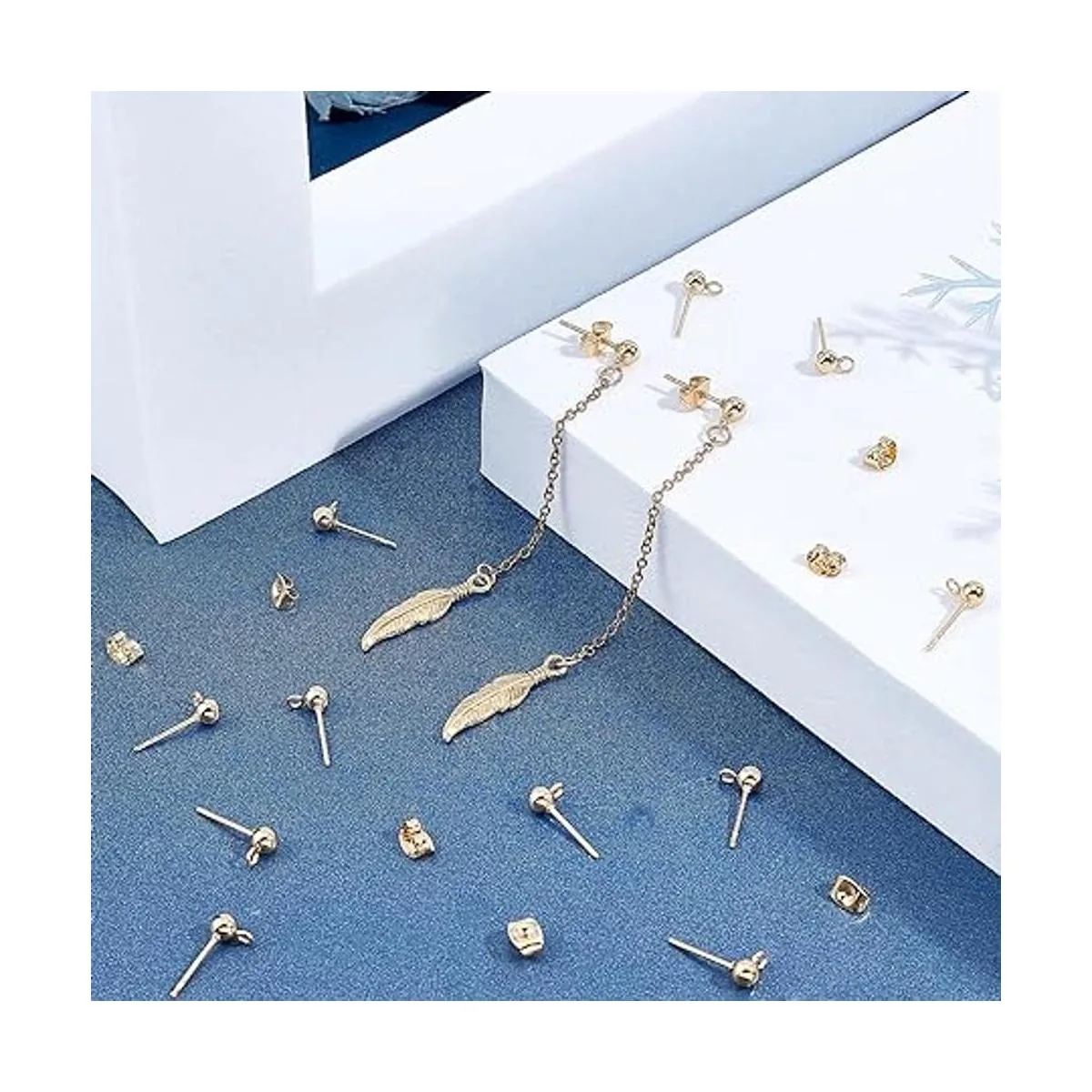PH PandaHall Juego de 50 pares de aretes de acero_4