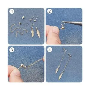 PH PandaHall Juego de 50 pares de aretes de acero_3