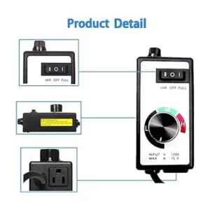 Para Router Fan Controlador de Velocidad Variable Motor_5