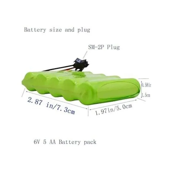 Blomiky Paquete de batería recargable NiMH 5 AA de 6 V_2