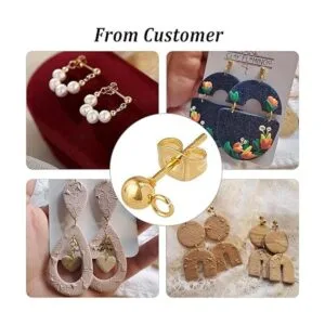 PH PandaHall Juego de 50 pares de aretes de acero_5