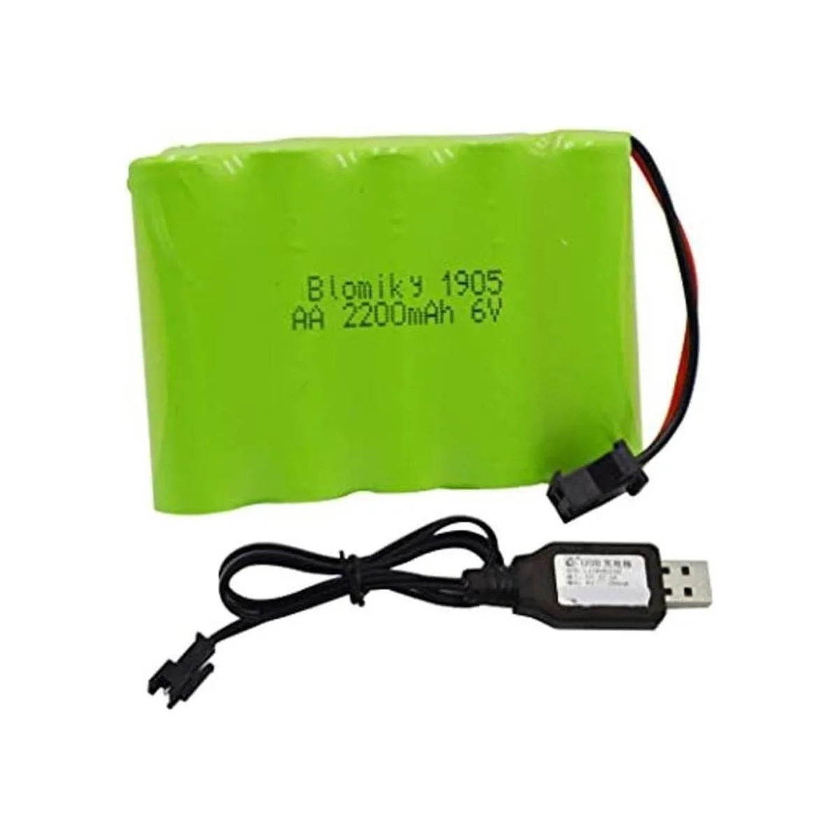 Blomiky Paquete de batería recargable NiMH 5 AA de 6 V_1