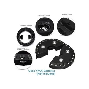 OYOCO Luz blanca cálida para sombrilla de patio 3 modos_4