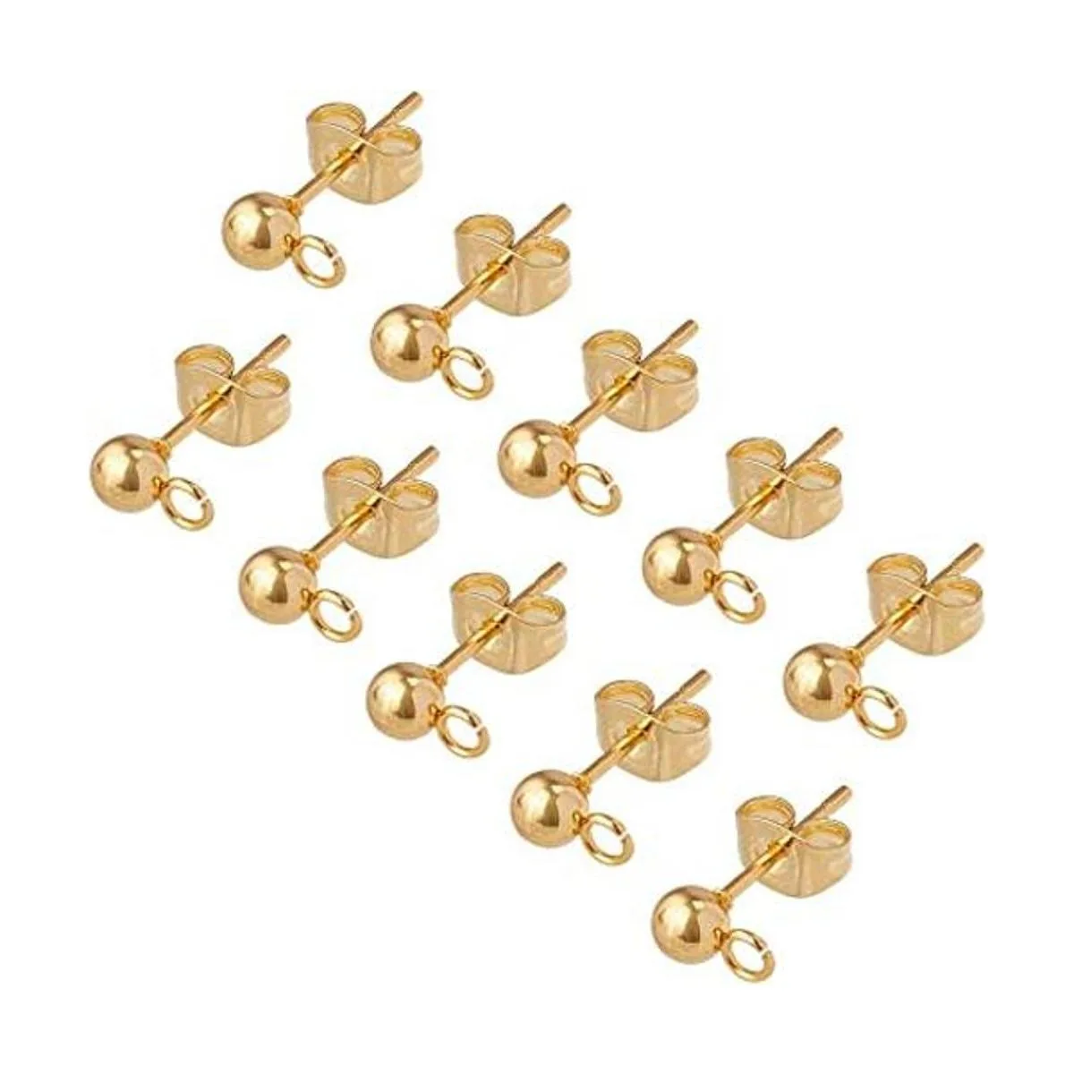 PH PandaHall Juego de 50 pares de aretes de acero_1