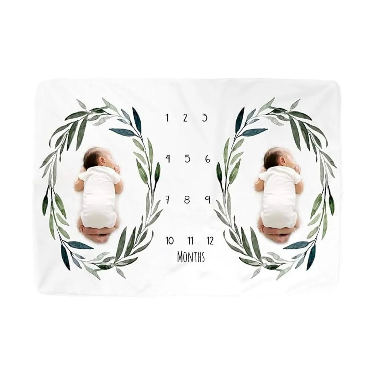 Manta de bebé mensual de vellón prémium para bebé y niña_1