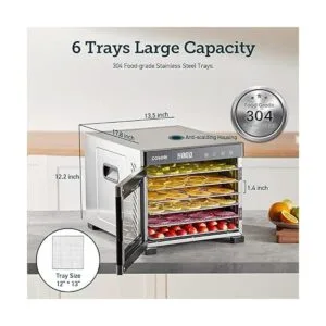 COSORI Deshidratadora de alimentos 50 recetas con_5