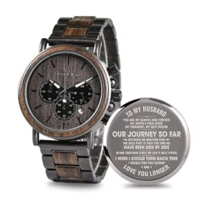 Reloj de madera grabado para tu novio tu chico tu_1