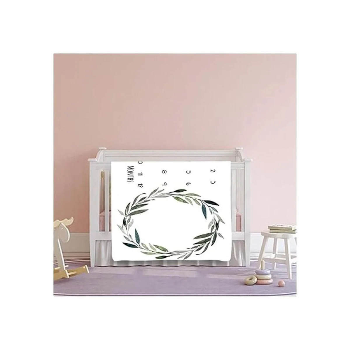 Manta de bebé mensual de vellón prémium para bebé y niña_2