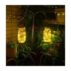 Tarro de cristal solar con 30 luces LED de hada_2