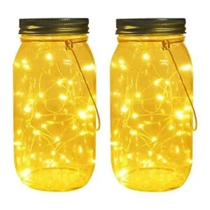 Tarro de cristal solar con 30 luces LED de hada_1