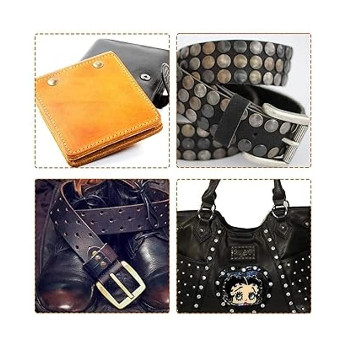 Selizo 480 juegos de 4 colores 3 tamaños de remaches de