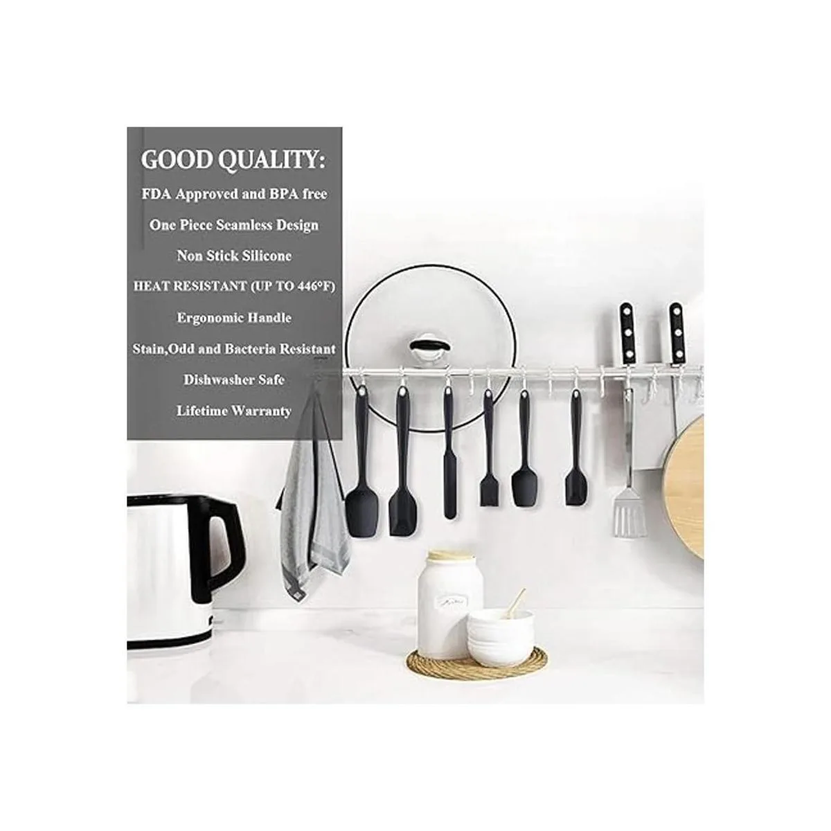 Juego de 6 espátulas de silicona de grado alimenticio_6