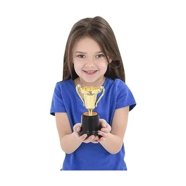 Bedwina Trofeos de plástico dorados 12 unidades 5.0 in_2