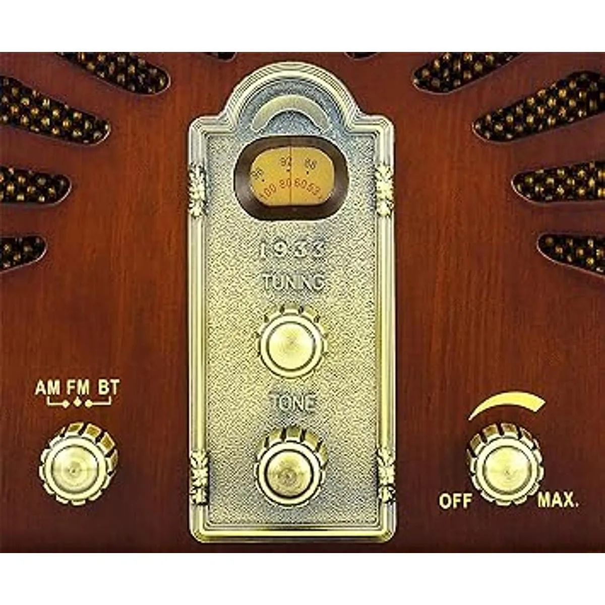 ClearClick Radio AMFM clásica estilo retro vintage con_3