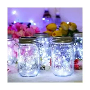 Paquete de 10 luces solares para tarros de masón 20 luces_3