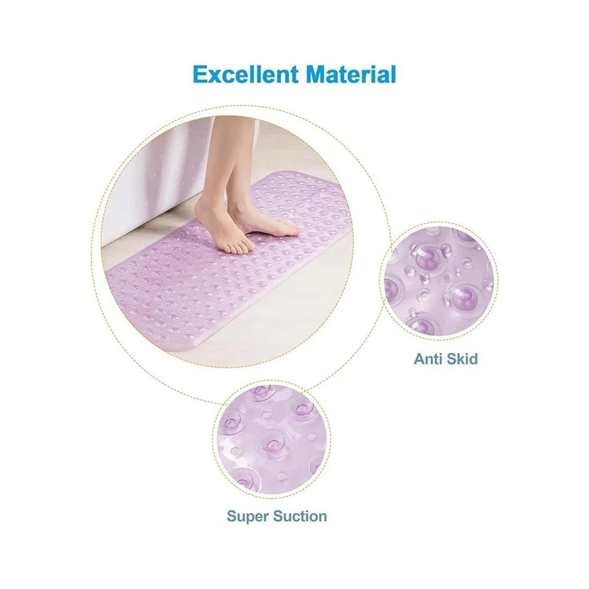 AmazerBath Alfombrilla de baño antideslizante de 40 x 16_3