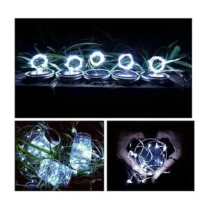 Paquete de 10 luces solares para tarros de masón 20 luces_4