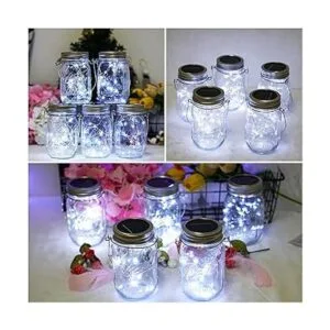 Paquete de 10 luces solares para tarros de masón 20 luces_5