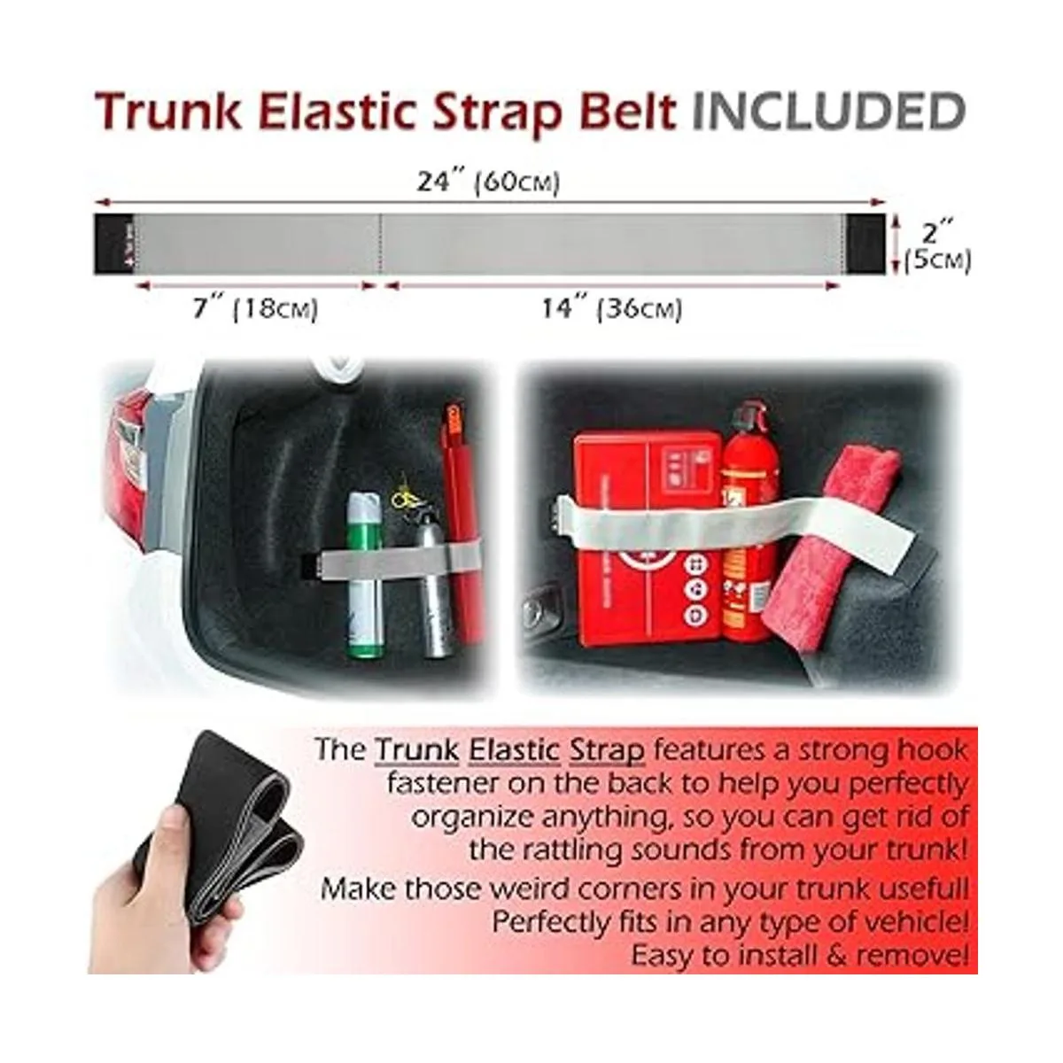 Organizador de maletero para asiento trasero de coche