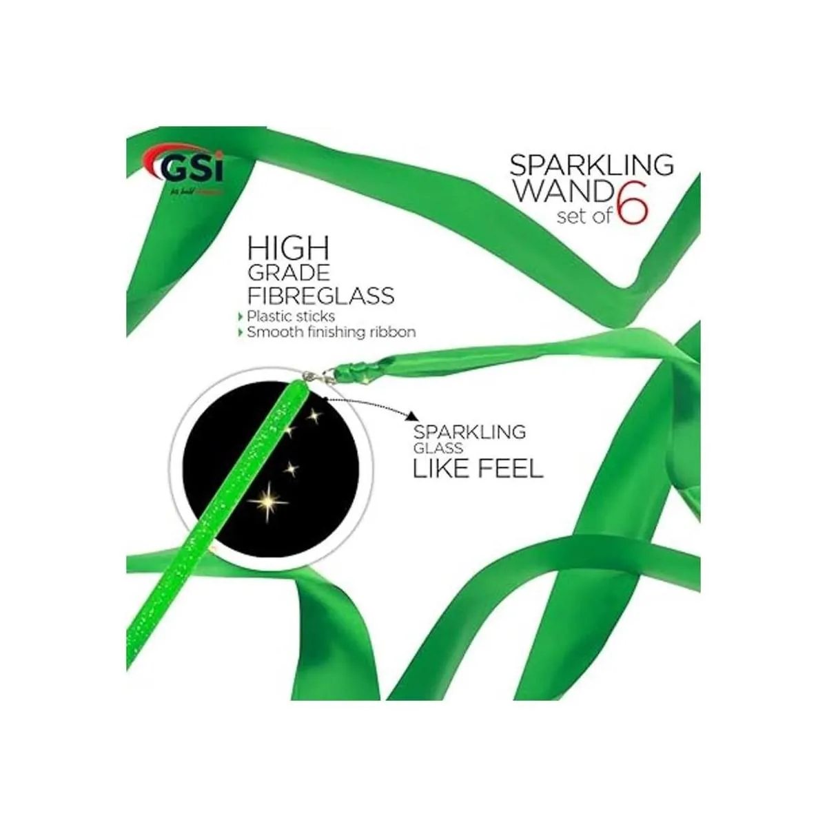 GSI Varitas de cinta de gimnasia multicolor 6 unidades_2