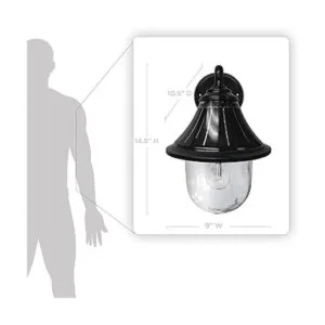 Gama Sonic Orion Lámpara solar de pared para exteriores_6