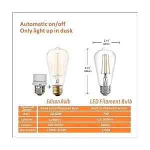 Bombilla LED de Dusk to Dawn con sensor de fotocélula y