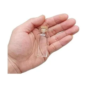 32 botellas de vidrio con tapón de corcho de 1.0 fl oz