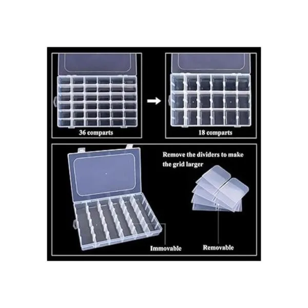 OUTUXED Paquete de 2 cajas organizadoras de plástico_4