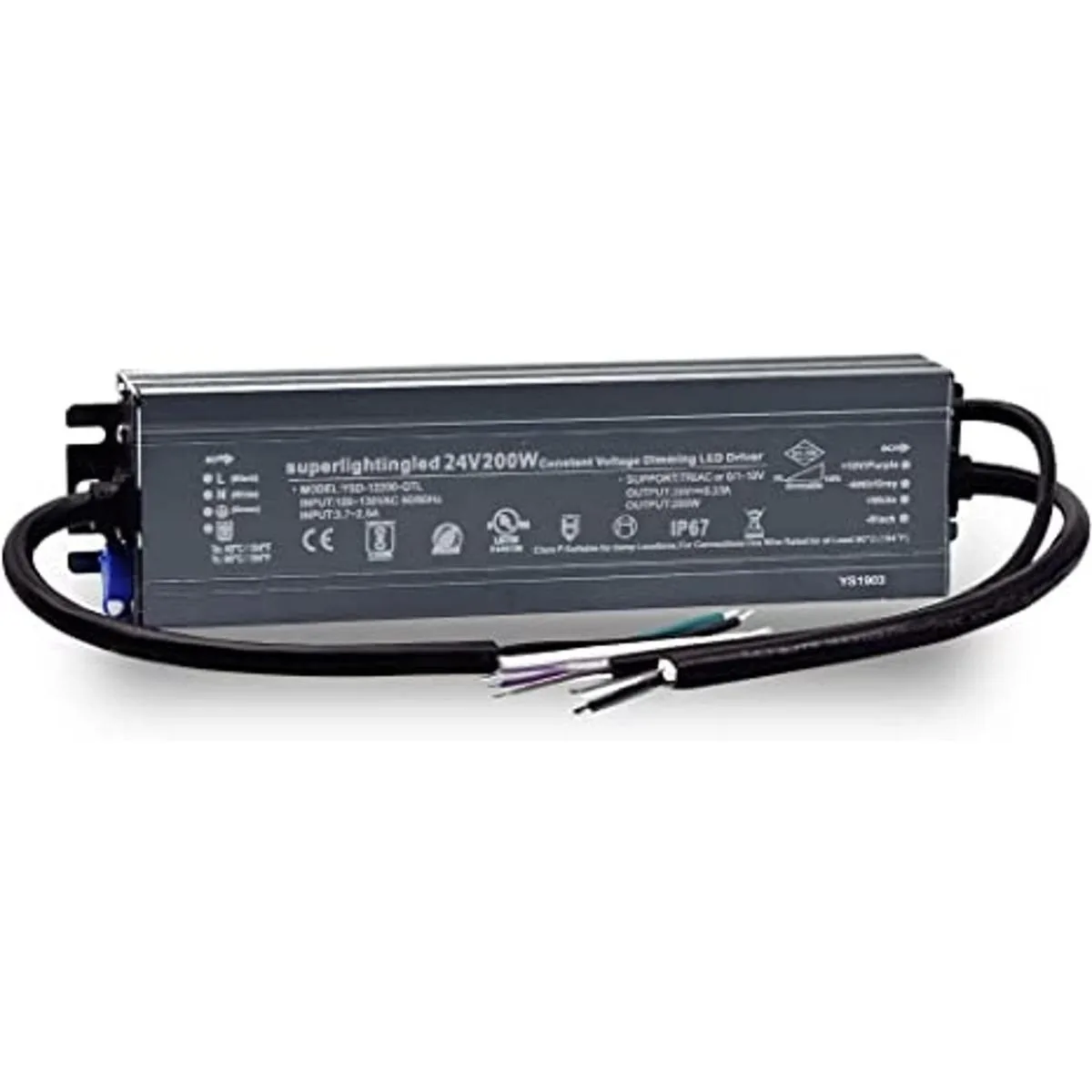 Fuente de alimentación regulable IP67 impermeable de 200 W_1