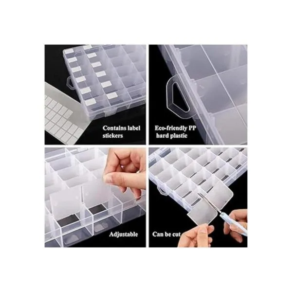 OUTUXED Paquete de 2 cajas organizadoras de plástico_3