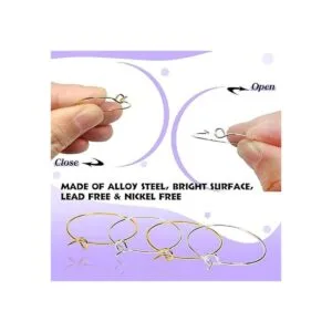 TOAOB 600 anillos de cristal de vino de plata y oro de